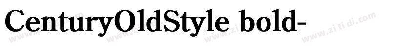 CenturyOldStyle bold字体转换